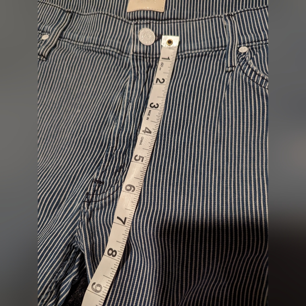 MOTHER slightly distressed pinstripe jeans size 30 - Picture 6 of 11